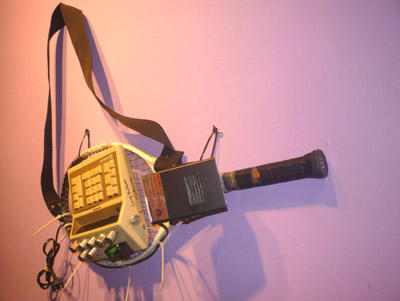 One of Busboom's photo theremins built on a tennis racket.